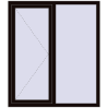 Pricing Tilt-and-Turn 1300x1500 mm REHAU OPTIMUM EURO-DESIGN 70 BLACK_BROWN two-sided