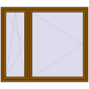 Pricing Tilt-and-Turn 1750x1500 mm REHAU OPTIMUM EURO-DESIGN 70 GOLDEN OAK two-sided