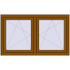 Pricing Tilt-and-Turn 1400x800 mm REHAU OPTIMUM EURO-DESIGN 70 GOLDEN OAK external