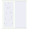 Pricing Tilt-and-Turn 1400x1600 mm REHAU ENERGY-SAVING SYNEGO MD RAL 9016 Traffic white two-sided