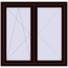 Pricing Tilt-and-Turn 1170x1130 mm REHAU ENERGY-SAVING SYNEGO MD CHOCOLATE_BROWN two-sided
