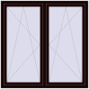 Pricing Tilt-and-Turn 1500x1500 mm REHAU OPTIMUM EURO-DESIGN 70 CHOCOLATE_BROWN two-sided