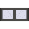 Ustalenie cen Okna skrzydłowe 1410x635 mm REHAU ENERGY-SAVING SYNEGO MD BASALT_GREY dwustronny