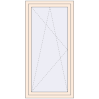 Pricing Tilt-and-Turn 800x1600 mm REHAU OPTIMUM EURO-DESIGN 70 CREAME_WHITE_50L-2 two-sided