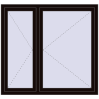 Pricing Tilt-and-Turn 1450x1350 mm REHAU OPTIMUM EURO-DESIGN 70 BLACK_BROWN two-sided
