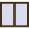 Pricing Tilt-and-Turn 1500x1350 mm REHAU OPTIMUM EURO-DESIGN 70 DARK_OAK external