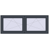 Ustalenie cen Okna skrzydłowe 1680x635 mm REHAU ENERGY-SAVING SYNEGO MD ANTHRACITE_GREY_STRUKTURAL dwustronny