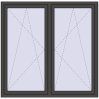 Ustalenie cen Okna skrzydłowe 1590x1535 mm REHAU ENERGY-SAVING SYNEGO MD BASALT_GREY dwustronny