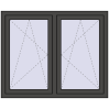 Ustalenie cen Okna skrzydłowe 1335x1025 mm REHAU ENERGY-SAVING SYNEGO MD BASALT_GREY dwustronny
