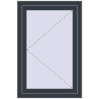 Pricing Tilt-and-Turn 700x1050 mm REHAU OPTIMUM EURO-DESIGN 70 ANTHRACITE_GREY_STRUKTURAL two-sided