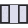 Pricing Tilt-and-Turn 2070x1450 mm REHAU BRILLANT DESIGN BLACK_ULTI-MATT two-sided
