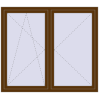 Pricing Tilt-and-Turn 1600x1400 mm REHAU ENERGY-SAVING SYNEGO MD WALNUT external