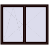 Pricing Tilt-and-Turn 1800x1500 mm REHAU ENERGY-SAVING SYNEGO MD CHOCOLATE_BROWN two-sided