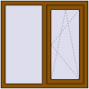 Pricing Tilt-and-Turn 1000x1000 mm REHAU OPTIMUM EURO-DESIGN 70 GOLDEN OAK two-sided