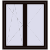 Pricing Tilt-and-Turn 1200x1300 mm REHAU OPTIMUM EURO-DESIGN 70 BLACK_BROWN two-sided