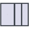 Pricing Tilt-and-Turn 2800x2300 mm REHAU ENERGY-SAVING SYNEGO MD ANTHRACITE_GREY_STRUKTURAL two-sided