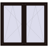 Ustalenie cen Okna skrzydłowe 1455x1325 mm REHAU ENERGY-SAVING SYNEGO MD BLACK_BROWN dwustronny