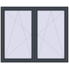 Pricing Tilt-and-Turn 1700x1400 mm REHAU OPTIMUM EURO-DESIGN 70 ANTHRACITE_GREY_STRUKTURAL two-sided
