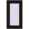 Pricing Tilt-and-Turn 500x900 mm REHAU OPTIMUM EURO-DESIGN 70 BLACK_BROWN two-sided
