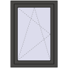 Pricing Tilt-and-Turn 700x1000 mm REHAU BRILLANT DESIGN BASALT_GREY external
