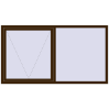 Pricing Tilt-and-Turn 2100x1150 mm REHAU BRILLANT DESIGN DARK_OAK two-sided
