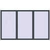 Pricing Tilt-and-Turn 3800x2300 mm REHAU ENERGY-SAVING SYNEGO MD ANTHRACITE_GREY_STRUKTURAL external
