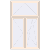 Pricing Tilt-and-Turn 1200x2000 mm REHAU OPTIMUM EURO-DESIGN 70 CREAME_WHITE_50L-2 two-sided