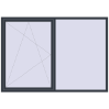 Pricing Tilt-and-Turn 2310x1620 mm REHAU OPTIMUM EURO-DESIGN 70 ANTHRACITE_GREY_STRUKTURAL two-sided