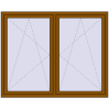 Pricing Tilt-and-Turn 1755x1400 mm REHAU ENERGY-SAVING SYNEGO MD GOLDEN OAK external
