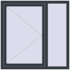 Pricing Tilt-and-Turn 1200x1200 mm REHAU OPTIMUM EURO-DESIGN 70 ANTHRACITE_GREY_STRUKTURAL two-sided