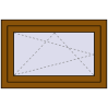 Pricing Tilt-and-Turn 850x550 mm REHAU OPTIMUM EURO-DESIGN 70 GOLDEN OAK external