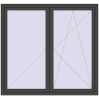 Pricing Tilt-and-Turn 1600x1500 mm REHAU ENERGY-SAVING SYNEGO MD BASALT_GREY external