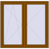 Pricing Tilt-and-Turn 1480x1440 mm REHAU OPTIMUM EURO-DESIGN 70 GOLDEN OAK two-sided