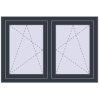 Ustalenie cen Okna skrzydłowe 1185x785 mm REHAU ENERGY-SAVING SYNEGO MD ANTHRACITE_GREY_STRUKTURAL dwustronny