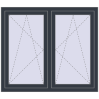 Ustalenie cen Okna skrzydłowe 1290x1100 mm REHAU ENERGY-SAVING SYNEGO MD ANTHRACITE_GREY_STRUKTURAL zewnętrzny