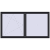 Pricing Tilt-and-Turn 2600x1400 mm REHAU ENERGY-SAVING SYNEGO MD BLACK_ULTI-MATT two-sided