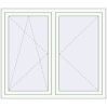 Pricing Tilt-and-Turn 1400x1200 mm REHAU ENERGY-SAVING SYNEGO MD RAL 9016 Traffic white two-sided