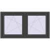 Ustalenie cen Okna skrzydłowe 1365x725 mm REHAU ENERGY-SAVING SYNEGO MD BASALT_GREY dwustronny
