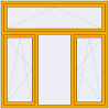 Pricing Tilt-and-Turn 1800x1800 mm ALU STANDARD 72 RAL 1003 Signal yellow two-sided