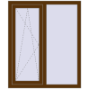 Pricing Tilt-and-Turn 1000x1200 mm REHAU OPTIMUM EURO-DESIGN 70 WALNUT two-sided