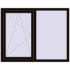 Pricing Tilt-and-Turn 1400x1100 mm REHAU OPTIMUM EURO-DESIGN 70 BLACK_BROWN two-sided