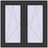 Ustalenie cen Okna skrzydłowe 1000x1000 mm REHAU OPTIMUM EURO-DESIGN 70 ANTHRACITE_GREY_GLATT dwustronny