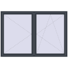 Pricing Tilt-and-Turn 2050x1400 mm REHAU OPTIMUM EURO-DESIGN 70 ANTHRACITE_GREY_STRUKTURAL two-sided