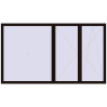 Ustalenie cen Okna skrzydłowe 4000x2300 mm REHAU OPTIMUM EURO-DESIGN 70 BLACK_BROWN dwustronny