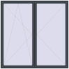 Pricing Tilt-and-Turn 2300x2300 mm REHAU ENERGY-SAVING SYNEGO MD ANTHRACITE_GREY_STRUKTURAL external
