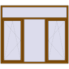 Pricing Tilt-and-Turn 2100x1800 mm REHAU ENERGY-SAVING SYNEGO MD GOLDEN OAK external