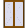 Pricing Tilt-and-Turn 1350x1780 mm REHAU OPTIMUM EURO-DESIGN 70 GOLDEN OAK external