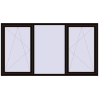 Pricing Tilt-and-Turn 2470x1340 mm REHAU ENERGY-SAVING SYNEGO MD BLACK_BROWN two-sided