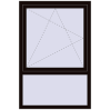 Pricing Tilt-and-Turn 1000x1500 mm REHAU ENERGY-SAVING SYNEGO MD BLACK_BROWN two-sided