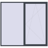 Pricing Tilt-and-Turn 2500x2350 mm REHAU BRILLANT DESIGN ANTHRACITE_GREY_STRUKTURAL external